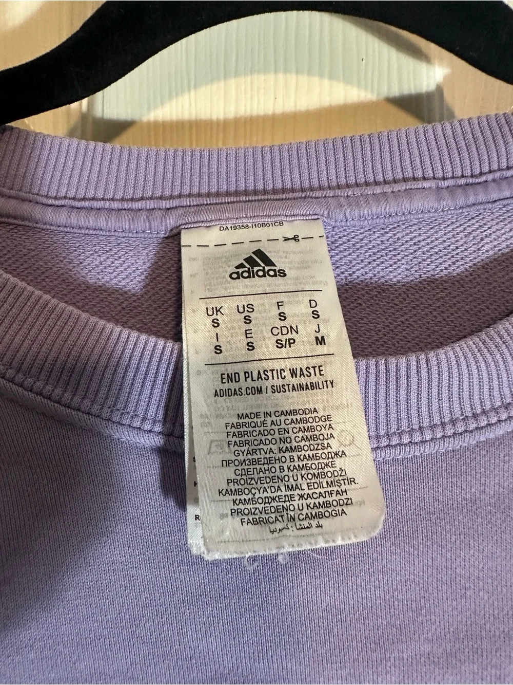 adidas Women Lavender Crewneck Sweatshirt